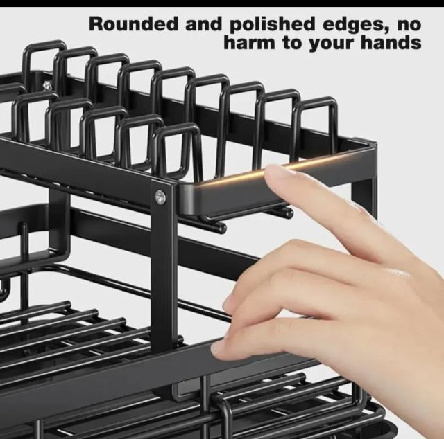 Dish drying kitchen rack